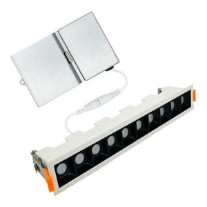10-Spot Rectangle Bar LED Recessed 3000K Matte White
