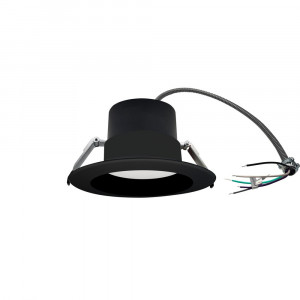 Split Downlight 6" 25-20-15W 120-347V 27-30-35-40-50K black frost dimmable TRIAC & 0-10V