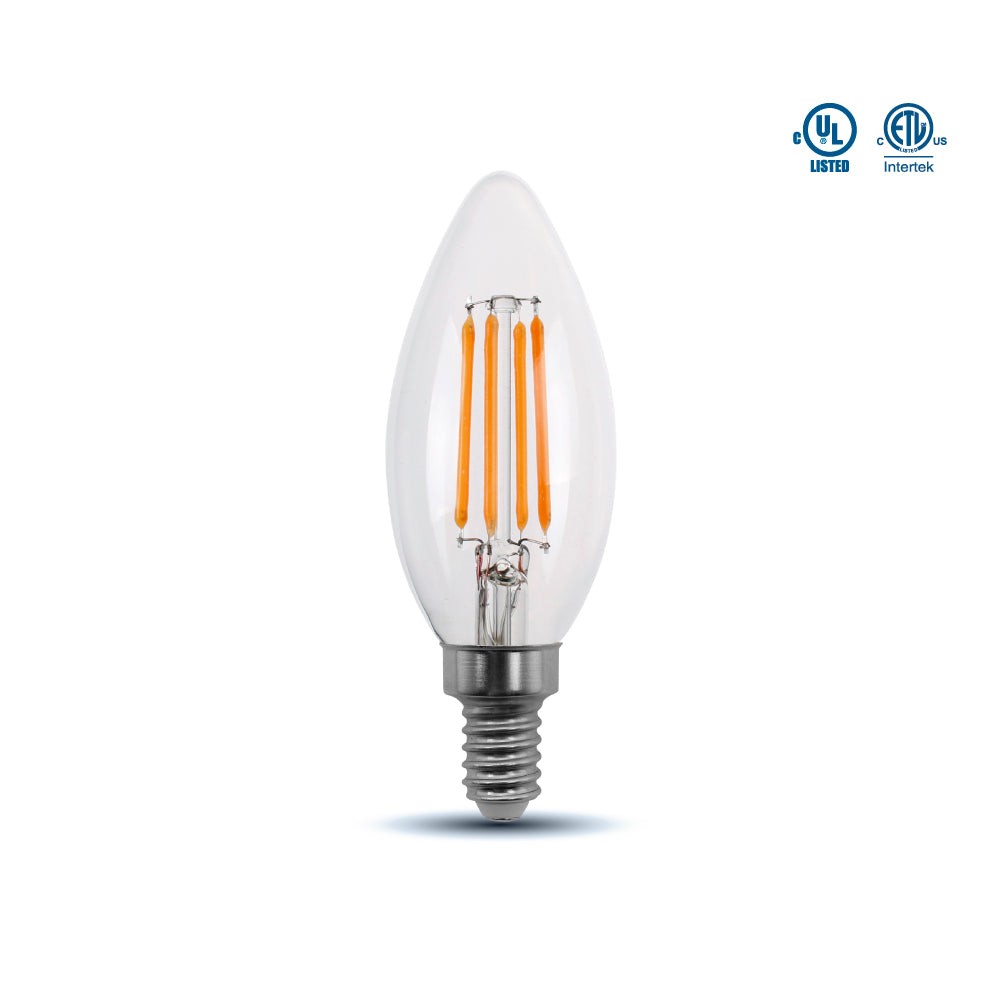 E12 LED FILAMENT 4W - 400LMN - 3000K - DIMMABLE