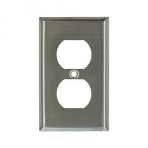 8421-SS - Duplex Cover Plate - Stainless Steel - 1 Gang