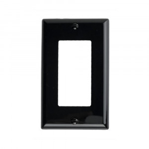 Decorator Wallplate - 1 Gang - Black - Plastic - V2