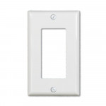 Decorator Wallplate - 1 Gang - White - Plastic - V2