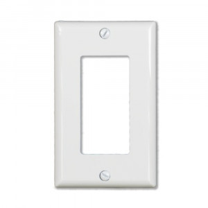 Decorator Wallplate - 1 Gang - White - Plastic - V2