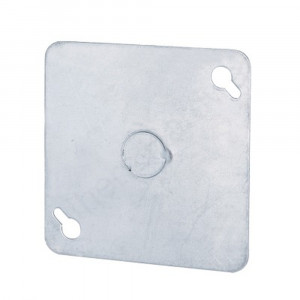 52C6 - Blank 4’’ Metallic Box Cover with 1/2” Center Knockouts