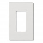 Decorator Wallplate - 1 Gang - Screwless - White - Plastic - V2