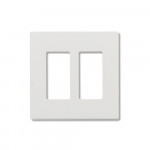 Decorator Wallplate - 2 Gang - Screwless - White - Plastic - V2
