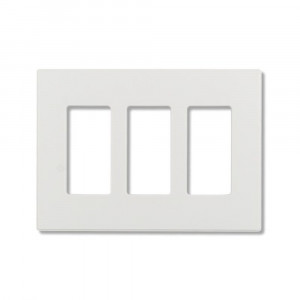 Decorator Wallplate - 3 Gang - Screwless - White - Plastic - V2