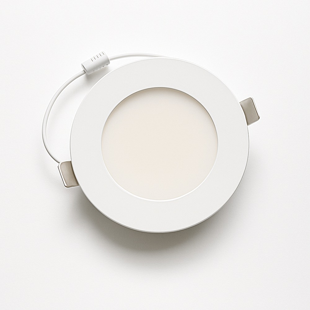 ENDURA 8" SLIM PANEL - 16W (1500LM) - SELECTABLE 5-CCT (27-30-35-40-50K) - 120-347V - WHITE - FT6 CABLE - 80CRI -