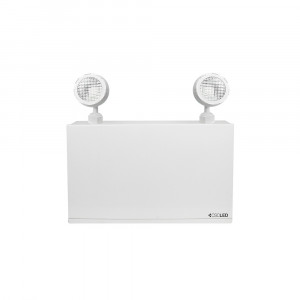 EML EMERGENCY LIGHTING, BATTERY UNIT, 140W BATTERY, 2X5W HEADS, 120/347V, STEEL, WHITE, 5 YEAR WARRANTY