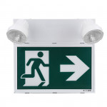 EML Emergency Lighting - Running Man Combo - 36W Battery - 2x2W Heads - 120-347V - Steel - White - 5 Year Warranty