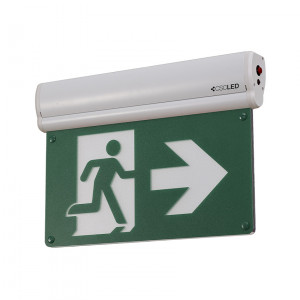 EML Emergency Lighting - Running Man Sign - Self-Powered - 120-347V - Edge-lit - White - 5 Year Warranty