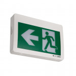 EML Emergency Lighting - Running Man Sign - Self-Powered - 120-347V - Thermoplastic - White - 5 Year Warranty