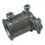 EMT to Flex Coupling Connector 1/2" (EMT) 3/8" (FLEX) - Die-Cast Zinc - V1
