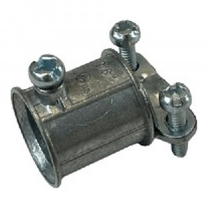 EMT to Flex Coupling Connector 1/2" (EMT) 3/8" (FLEX) - Die-Cast Zinc - V1