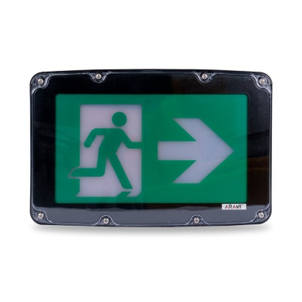 Weatherproof Plastic Running Man 4 - Battery backup - 1W - 120-347V - Black - V1