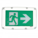 Weatherproof Plastic Running Man 4 - Battery backup - 1W - 120-347V - V1