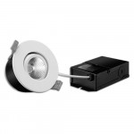 FLP3DG-7W-30K - ROND - PROFOND - ORIENTABLE - LED 7W - 500 LUMENS - 33/4 DIAM. X 21/4 H. ANGLE DE FAISCEAU DE 38°. CRI-9