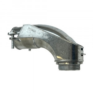 Metal Conduit Squeeze Connector 2" - 90 Deg - Die-Cast Zinc - V1