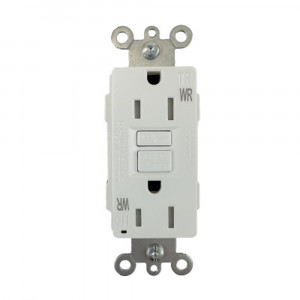 GFCI Safety Outlet - 15 amp - 125V - White - V2