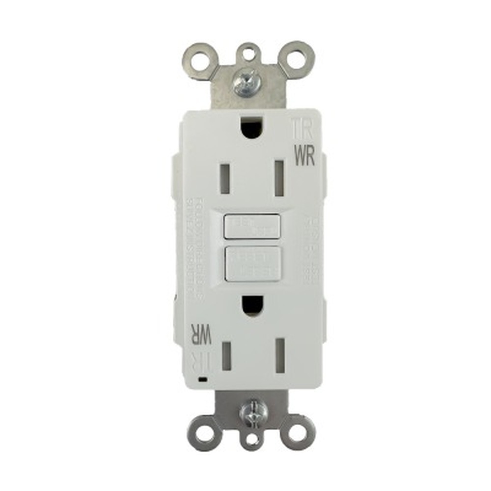 GFCI Safety Outlet - 15 amp - 125V - White - V2