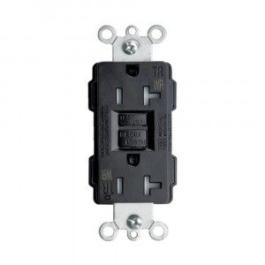 GFCI Safety Outlet - 20 amp - 125V - Black - V2