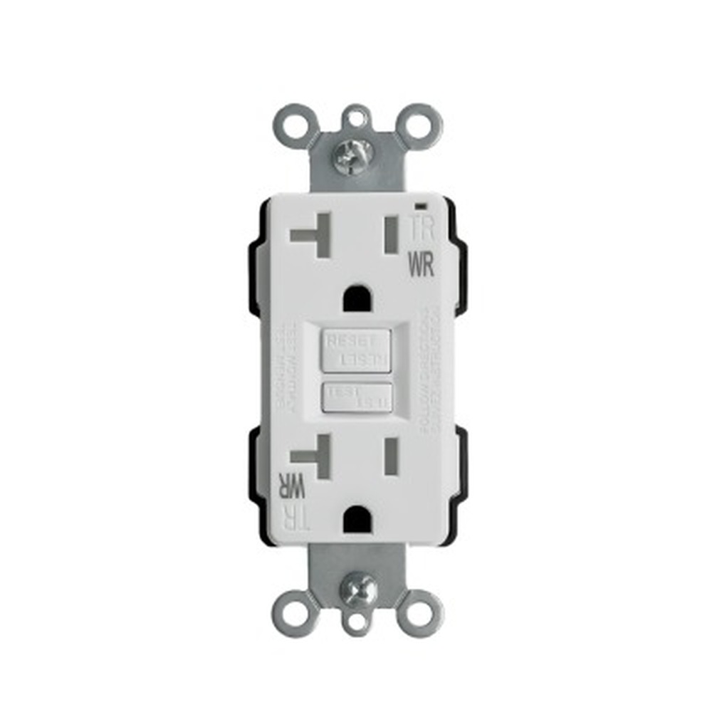 GFCI Safety Outlet - 20 amp - 125V - White - V2