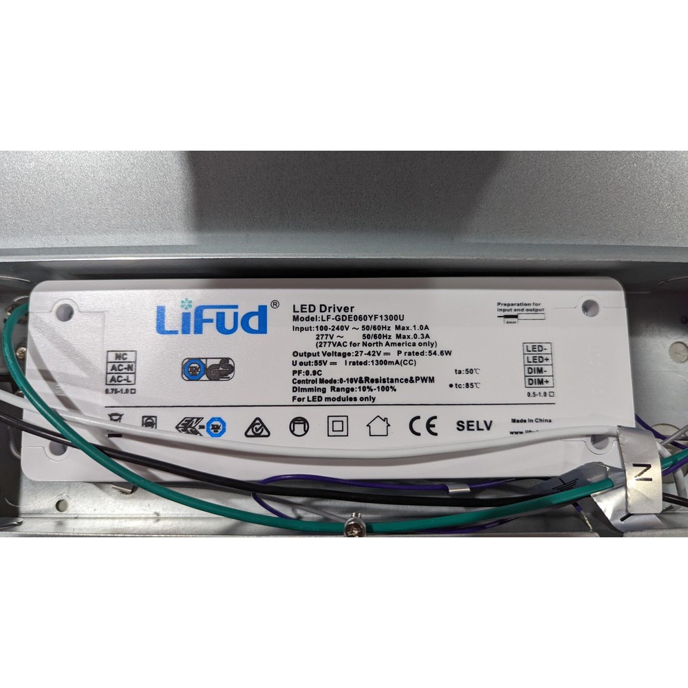 LED Driver Lifud 100-277VAC 27-42VDC 54.5W 1.00A Dimmable 1-10VDC IP20