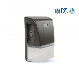 MINI LED WALL PACK WITH BUILT-IN PHOTOCELL - 3CCT (3000K - 1000K - 1000K) AND WATTAGE (15W - 10W AND 25W)
