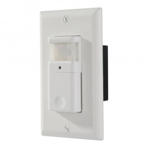 Motion Detector PIR switch 120V with neutral 15A 500W 180deg one-way 5s to 5min