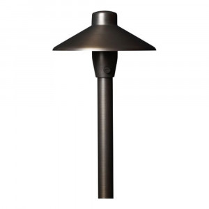 PATH LIGHT - 12V AC/DC - CLEAR LENS - 18" BRASS STEM - OD-PTB201U