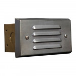 LED STEP LIGHT  -12V AC/DC FROSTED LENS -LOUVERED FACE PLATE - OD-STB201
