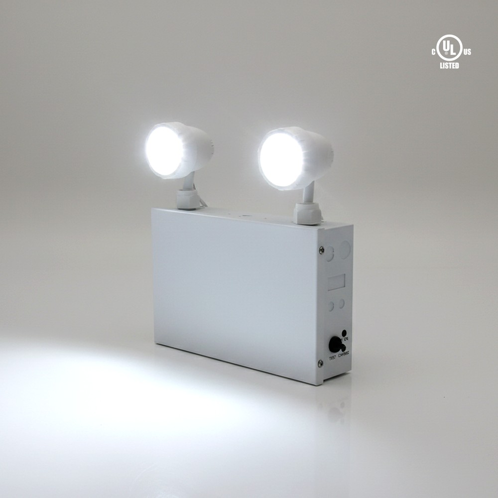DUAL HEAD EMERGENCY LIGHTING - 120C-347V - 120 MINUTES EMERGENCY DURATION WITH 36WATTS MAX BATTERY PACK - 6500K