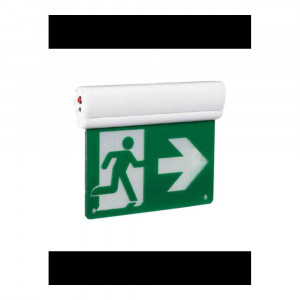 2W LED EDGE LIT RUNNING MAN EXIT SIGN IN 2W 120-347V AC - ALL GLASS