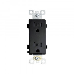 Outlet - 15 amp - 125V - Black - V2