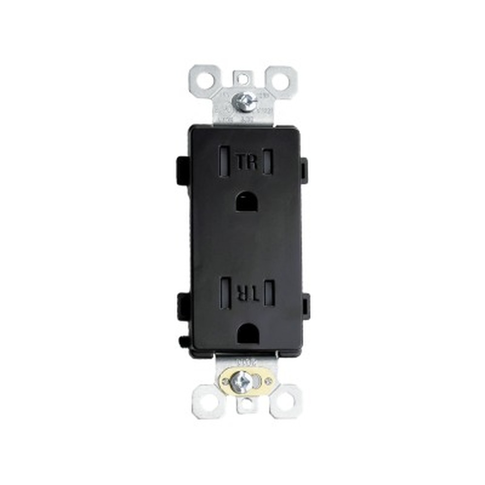 Outlet - 15 amp - 125V - Black - V2