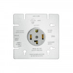 30 AMP Outlet - 125-250V - 3 pole 4-wire ground - NEMA 14-30R - White - V2