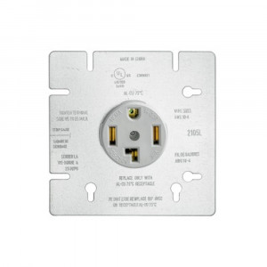 30 AMP Outlet - 125-250V - 3 pole 4-wire ground - NEMA 14-30R - White - V2
