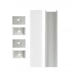 Aluminium Extrusion - Slim Square - With Accessories - 8ft Kit - White