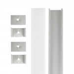 Aluminium Extrusion - Square-Wide - With Accessories - 8ft Kit - White