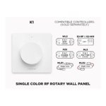 1 ZONE RF ROTATING WALL REMOTE FOR SINGLE COLOR LED STRIP (K1)