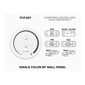 1 ZONE RF WALL REMOTE FOR SINGLE COLOR LED STRIP (FUT087)