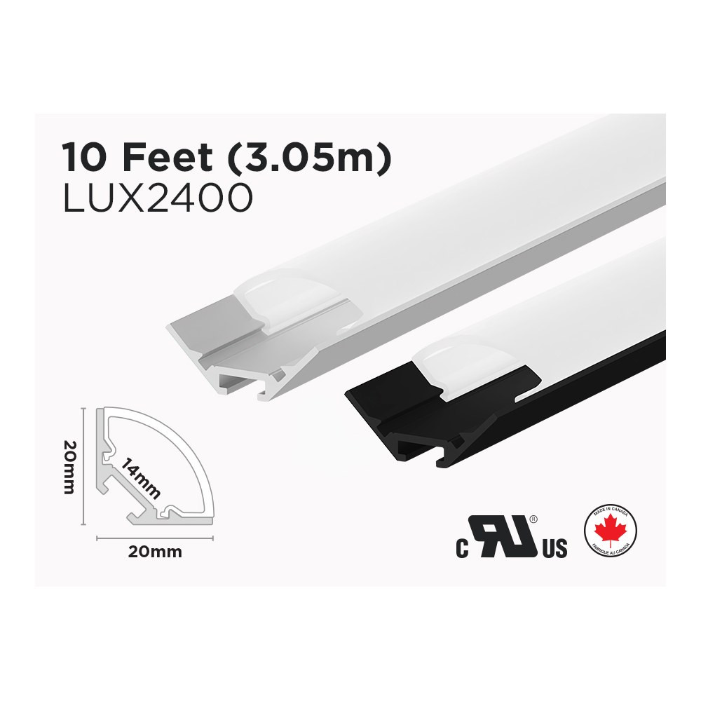 10 FEET 45 DEGREE ALUMINUM PROFILE FOR LED STRIP (LUX2400)
