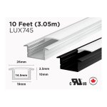 10 FEET INTERIOR ALUMINUM U SHAPE PROFILE FOR LED STRIP (LUX745)