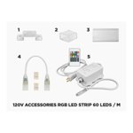 120V CONNECTORS AND ACCESSORIES FOR RGB LED STRIP - 60 LEDS/M