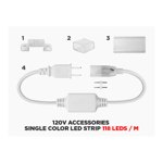 120V END CAP FOR SINGLE COLOR LED STRIP - 118 LEDS/M