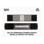 12V 200W (2X100W) CLASS 1 UNIVERSAL DIMMABLE POWER SUPPLY