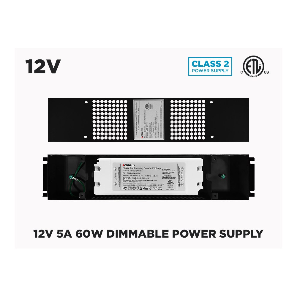 12V UNIVERSAL DIMMABLE LED DRIVER 60W (CLASS 2)