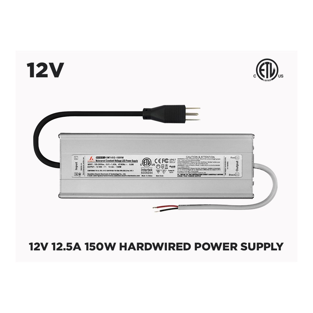 12V 12.5A (150W) CLASS 1 IP67 POWER SUPPLY