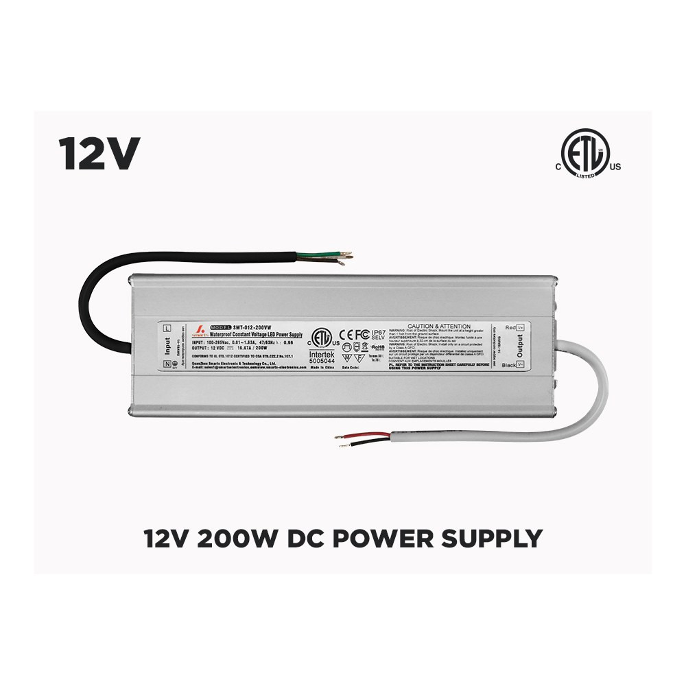 12V 16.67A (200W) CLASS 1 IP67 POWER SUPPLY
