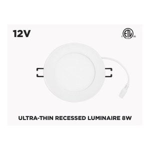 ULTRA-THIN 12VDC 120MM LED RECESSED LUMINAIRE (8W)